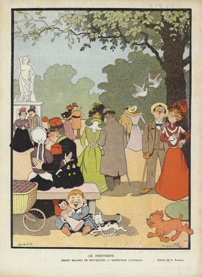 Frühling, Illustration für Le Rire von Benjamin Rabier