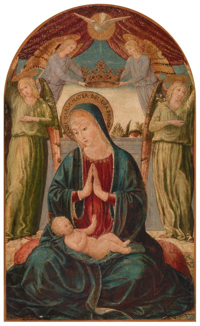 Madonna und Kind mit Engeln von Benozzo Gozzoli