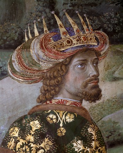 Die Reise der Heiligen Drei Könige (Detail von Balthasar) von Benozzo di Lese di Sandro Gozzoli