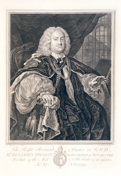 Porträt von Dr. Benjamin Hoadly, Lordbischof von Winchester, 1743 von Bernard Baron