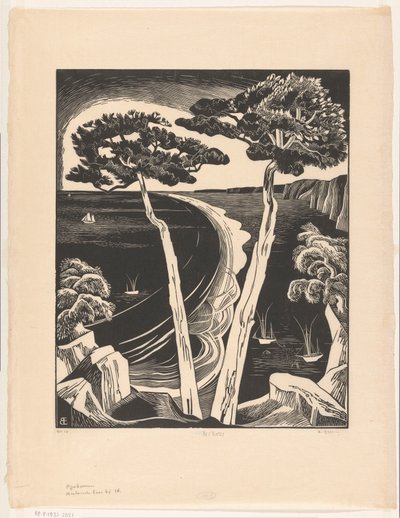 Kiefern (Bretonische Bucht bei Ebbe) von Bernard Essers (signed by artist)