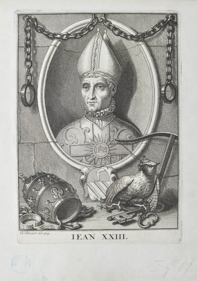 Gegenpapst Johannes XXIII. Baldassare Cossa, 1713 von Bernard Picart