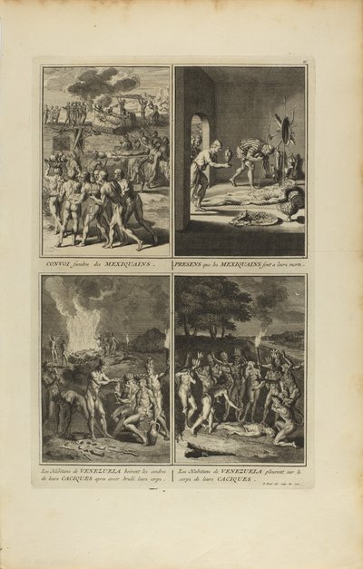 Convoi Funèbres der Mexikaner/Präsente, die die Mexikaner...die Bewohner von Venezuela... von Bernard Picart