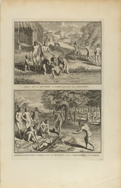 Manière dont les Sauvages... von Bernard Picart