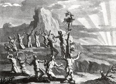 Sonnenanbetung durch Ureinwohner Nordamerikas von Bernard Picart