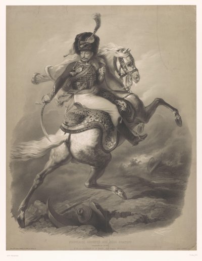 Angreifender Offizier zu Pferd von Bernard Romain Julien