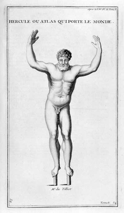 Herkules, der die Welt trägt, 1757 von Bernard de Montfaucon