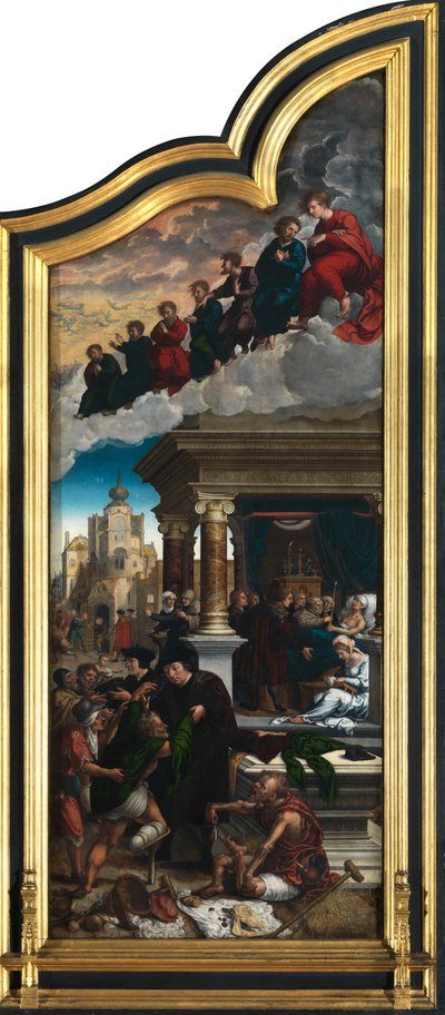 Das Jüngste Gericht und die Sieben Werke der Barmherzigkeit von Bernard van Orley