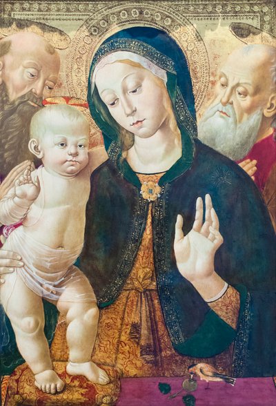 Die Jungfrau und das Kind mit zwei Heiligen, um 1500 von Bernardino Fungai