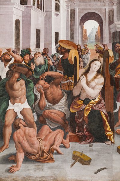 Detail des Martyriums der Heiligen Katharina von Bernardino Lanino