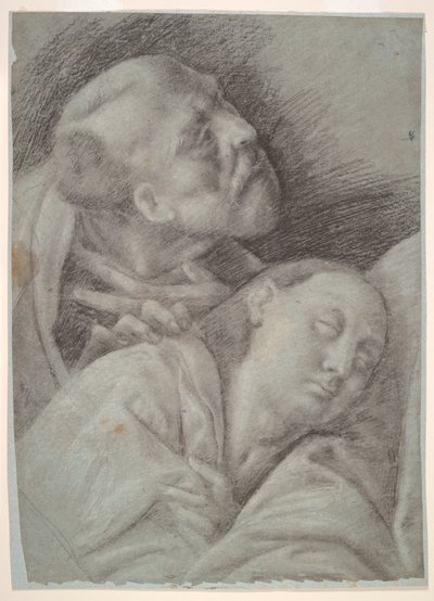 Zwei Apostel, Studie für Das letzte Abendmahl von Bernardino Lanino