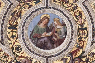 St. Matthäus, Detail der Vier Evangelisten (Fresko) von Bernardino di Betto Pinturicchio