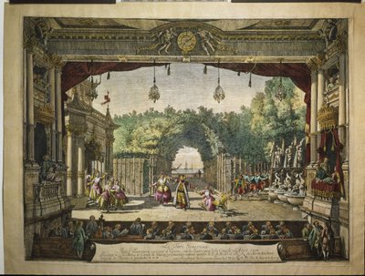 Ballett Le Turc Généreux im Wiener Burgtheater, 1758 von Bernardo Bellotto