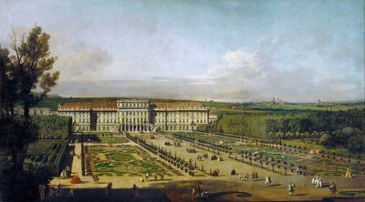Schloss Schönbrunn vom Garten aus gesehen, zwischen 1758 und 1761 von Bernardo Bellotto