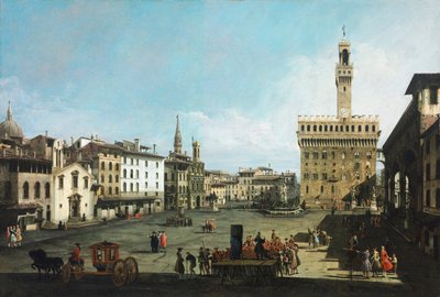 Die Piazza della Signoria in Florenz von Bernardo Bellotto
