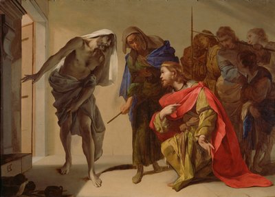 Der Schatten Samuels, von Saul heraufbeschworen, ca. 1655 von Bernardo Cavallino