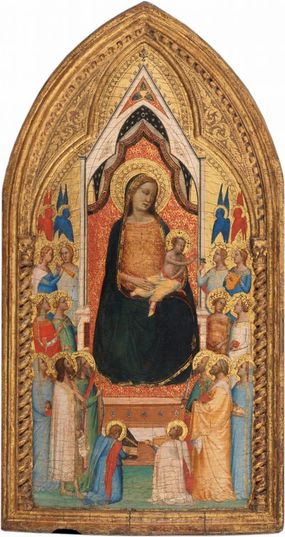 Madonna mit Kind und Heiligen und Engeln von Bernardo Daddi