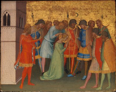 Heilige Reparata wird zur Hinrichtung vorbereitet, ca. 1327-48 von Bernardo Daddi