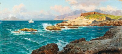 Segelschiffe vor der Küste Capris von Bernardo Hay