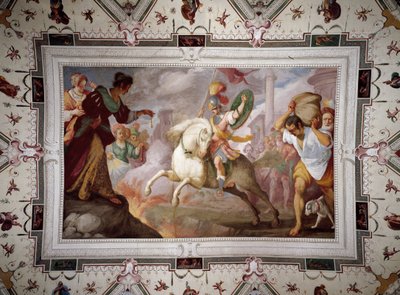 Der Tod des Marcus Curtius, Villa Centurione, Sampierdarena, 1613-15 von Bernardo Strozzi