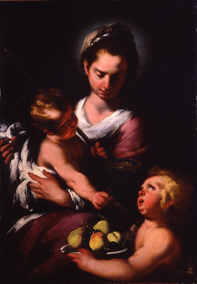 Die Jungfrau und das Kind mit dem kleinen Heiligen Johannes von Bernardo Strozzi