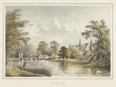 Ansicht von Alkmaar mit der Grote Kerk von Bernardus Gerardus ten Berge