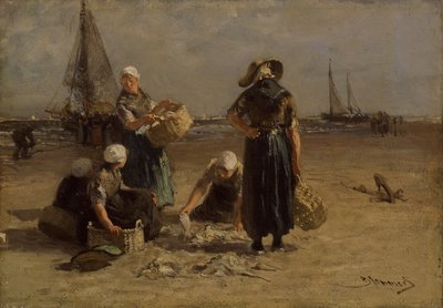 Fischerfrauen am Strand von Bernardus Johannes Blommers or Bloomers