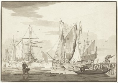 Entladen von vertäuten Schiffen von Bernhard Schreuder