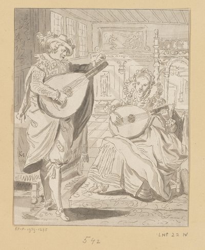 Musizierender Herr und Dame von Bernhard Schreuder