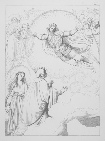Dantes Göttliche Komödie, Paradiso (Himmel), Platte IX von Bernhard Schuler