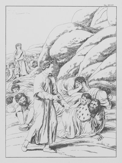 Dantes Göttliche Komödie, Purgatorio (Fegefeuer), Tafel XXIX von Bernhard Schuler