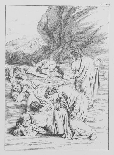 Dantes Göttliche Komödie, Purgatorio (Fegefeuer), Platte XXVIII von Bernhard Schuler