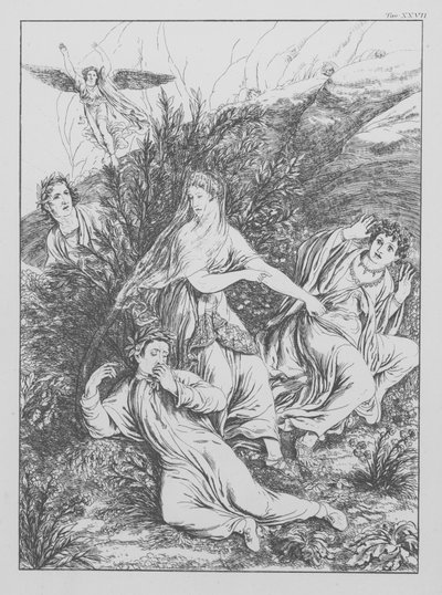 Dantes Göttliche Komödie, Purgatorio (Fegefeuer), Platte XXVII von Bernhard Schuler