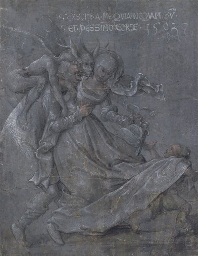 Liebespaar mit dem Teufel und Amor von Bernhard Strigel