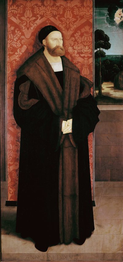 Porträt von Conrad Rehlinger und seinen Kindern (Detail) von Bernhard Strigel