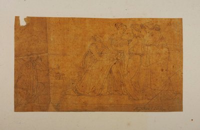 Andromache ohnmächtig beim Anblick von Hektors Leiche von Bertel Thorvaldsen