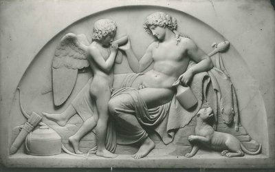 Amor trinkt aus Bacchus
