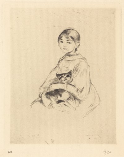 Julie Manet mit einer Katze von Berthe Morisot