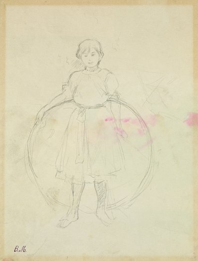 Junges Mädchen mit einem Reifen, 1888 von Berthe Morisot