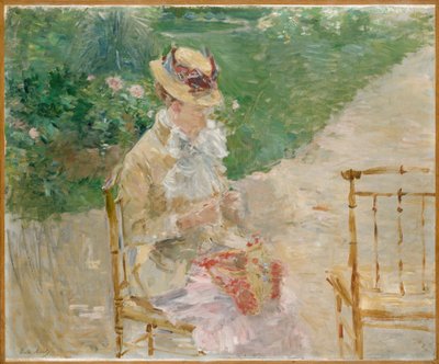 Junge Frau beim Stricken, um 1883 von Berthe Morisot