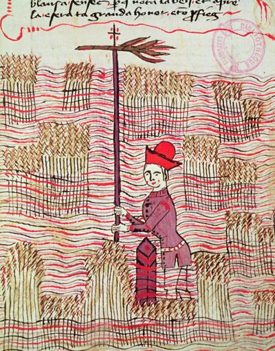 Ms 327 fol.197r Vermesser auf einem Feld, aus Traite d