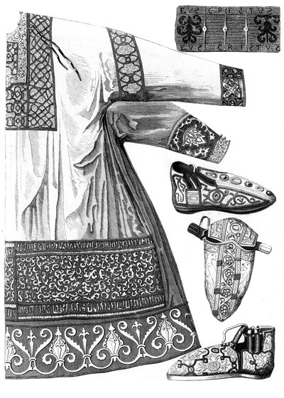Königliche Gewänder von Karl dem Großen 742-814, 15. Jahrhundert 1849 von Bisson and Cottard