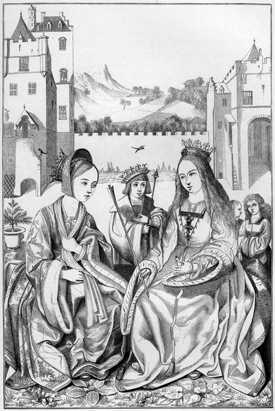Heilige Katharina von Alexandria, 15. Jahrhundert, 1849 von Bisson and Cottard