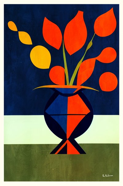 Lebendige geometrische Blumen von Bo Anderson