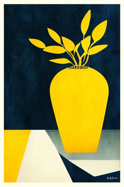 Lebendiges Gelbes Stillleben von Bo Anderson