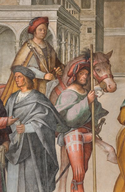 Zentrales Schiff, erstes nördliches Joch, Begegnung von St. Joachim und Sant