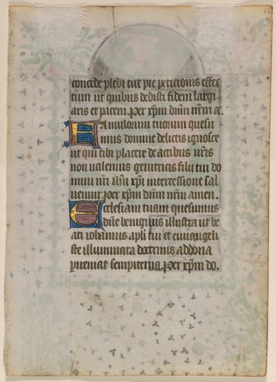 Blatt aus einem Stundenbuch: Text (verso) von Boethius Illuminator