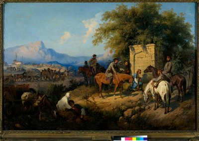 Russische Truppen überqueren das Kaukasusgebirge in Adscharien von Bogdan Willewalde