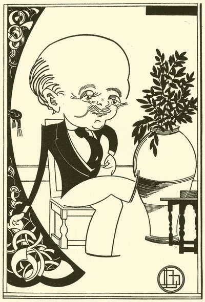 Max Beerbohm (Lithographie) von Bohun Lynch
