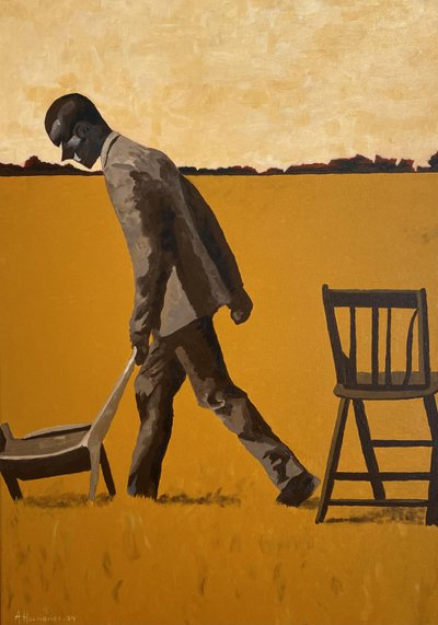 Einsamer Spaziergang im Goldenen Feld von Borgenhag Holmqvist